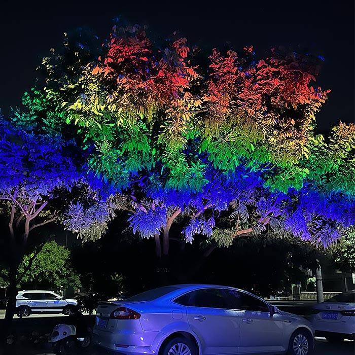 LE光D七彩染色灯户外虹围投彩灯景GNP区氛照树灯景观灯庭户外灯泛