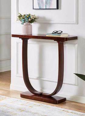 新中式实木关玄桌玄关柜装桌饰50548靠墙桌欧式走廊子关台墙边桌轻玄奢