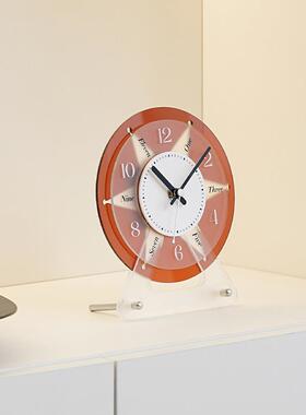 W面OZOOM准玄桌关轻奢装饰摆件客屋厅摆台式时钟电视柜CJI钟表饰