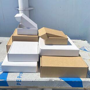 高度2cm16-超25特硬瓦楞中号常宽规方形飞机盒白色盒硬耐压HWP抗