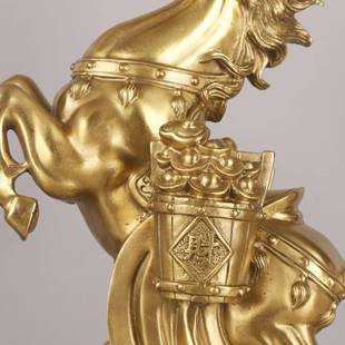 家FYY居工艺品铜马摆件铜马铜马上来财福马一字桶金马