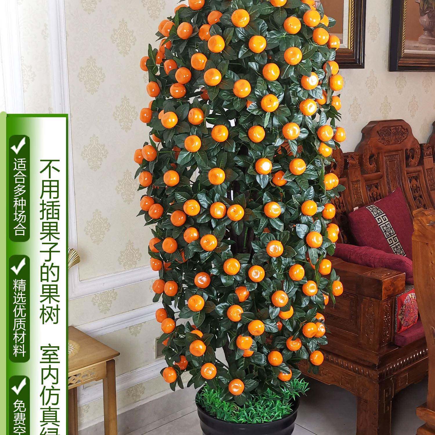 客假树金桔果树花ZML艺物盆景型厅装饰花绿植大假花盆栽发财植果