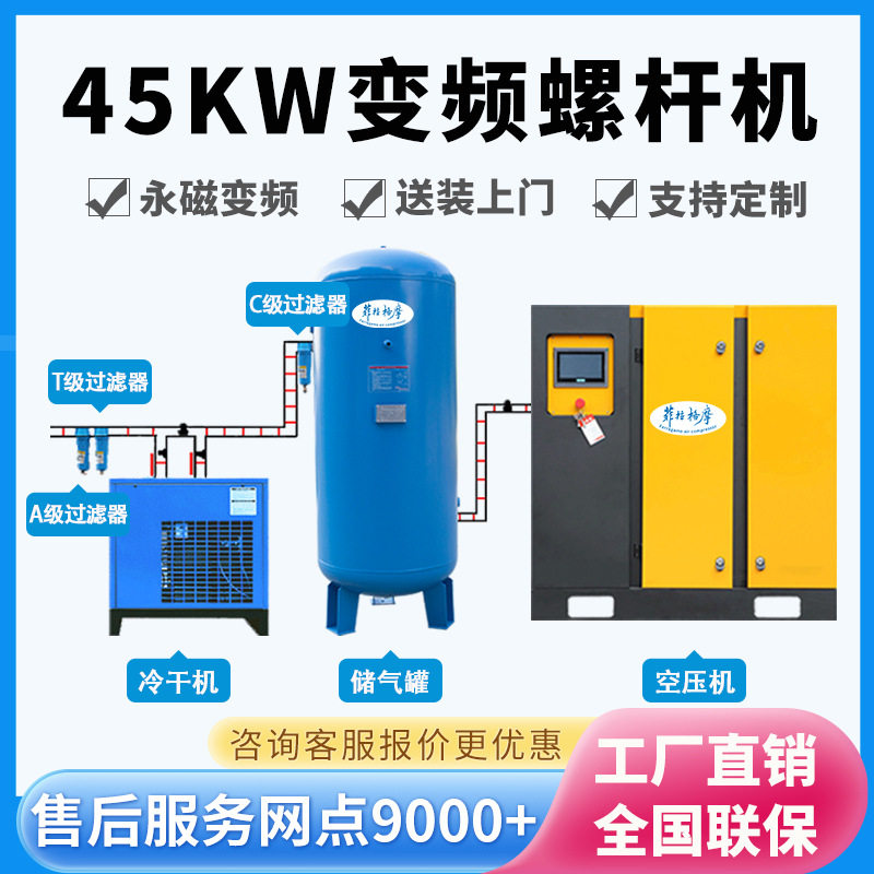7立方螺杆空压机永磁变频低噪