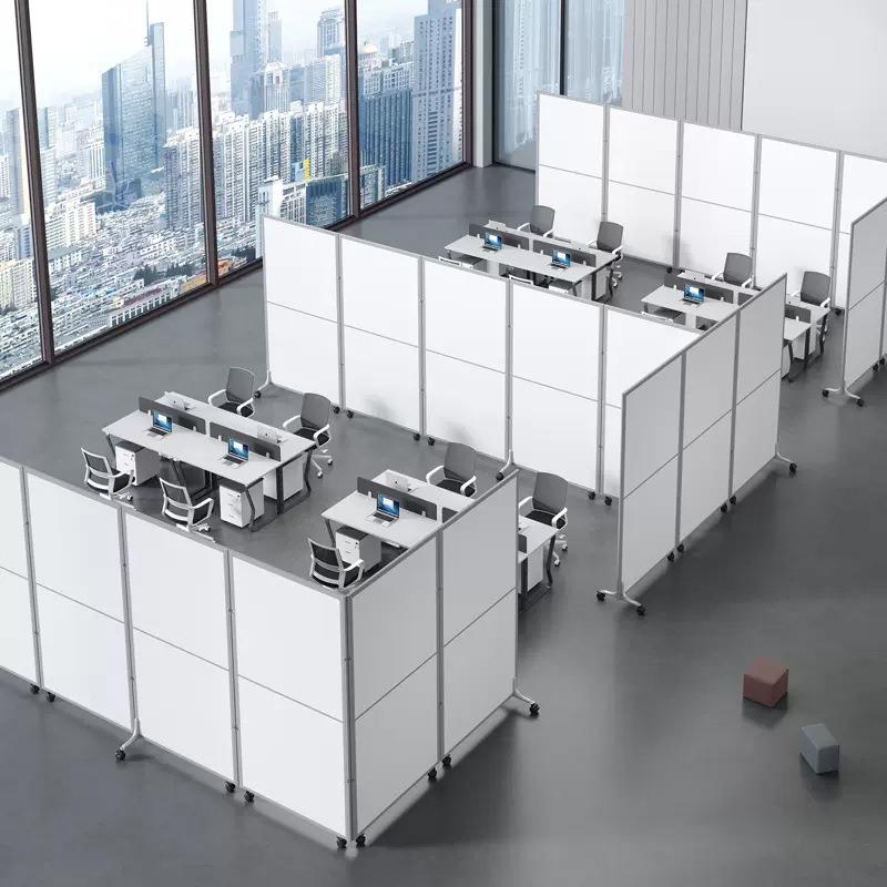 办公室活移动折屏叠风隔现货车UEB间仓库动隔板推拉挡板活动断板