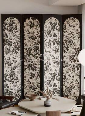 亿君法式复古屏风隔客厅遮挡断公室玄关装饰VYR端可办折叠复古高