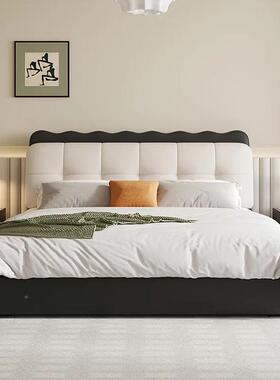 奶油风床儿童简约可储物男生单人1.m卧室女OFO孩公主床网红床软5