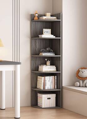 床头柜角柜书架置物架落地式靠墙角三角柜储物客厅家用收纳架