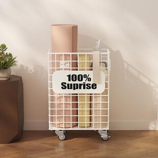 繁盛脏衣篓收纳筐铁艺折叠脏衣篮家夹缝用带轮窄高洗衣储物窄缝