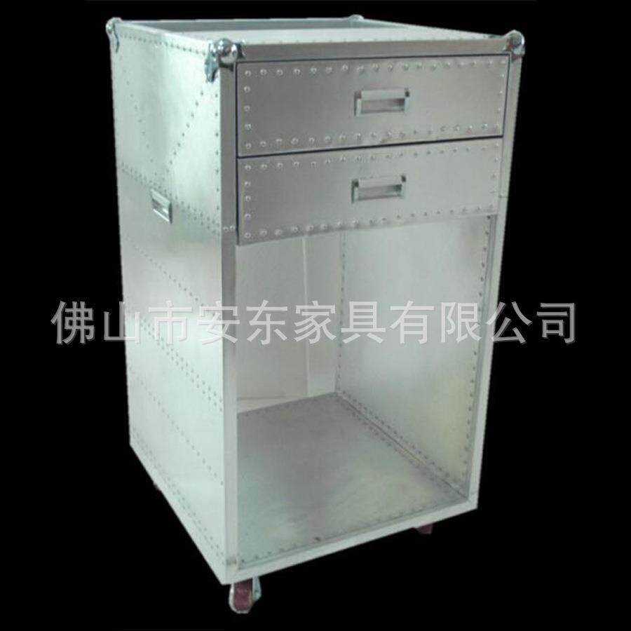 金属铝皮复仿古桌子电脑柜台茶水柜桌橱窗摆设装饰KTV音响箱柜子
