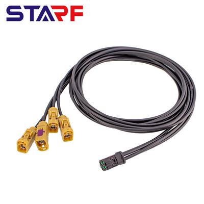 MiniFakra4合一A型车载线束组件泰科版法卡K型RG174-1.5DS