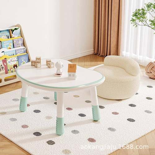 儿童学习桌家用婴儿书桌幼儿园桌子可升降手工桌宝宝阅读区花生桌