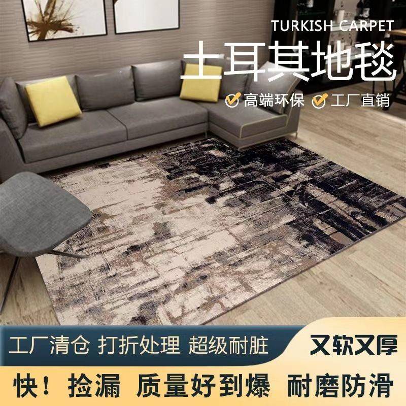 高档客厅地毯房间家用土耳其进口书房沙发茶几卧室耐脏床边地毯垫