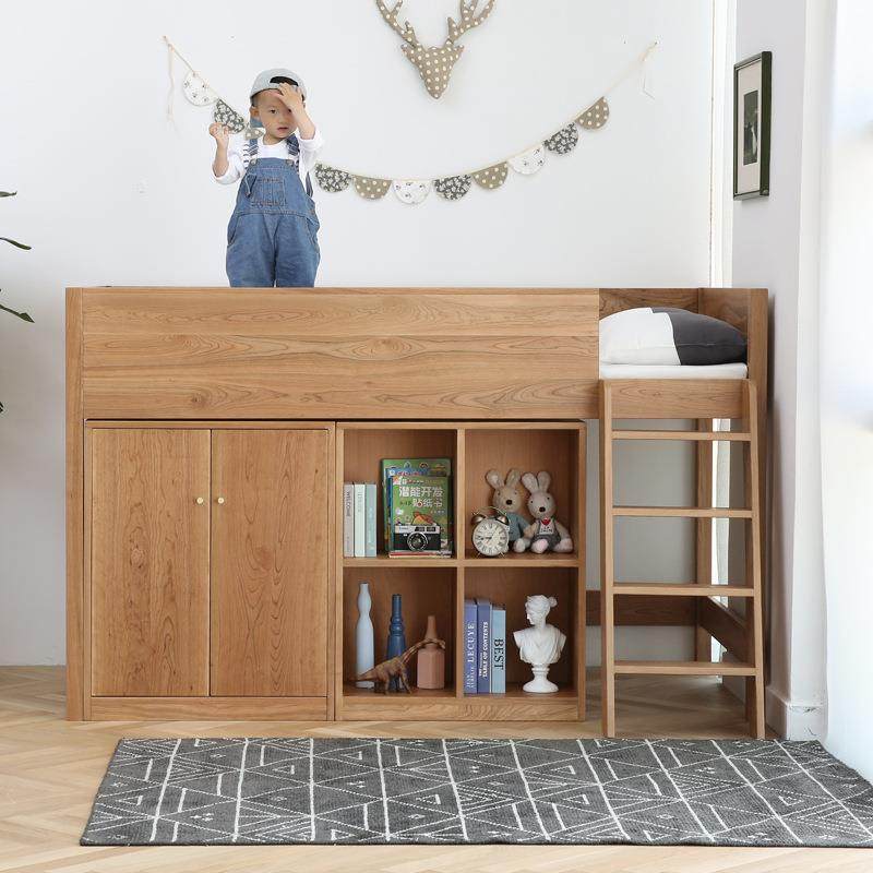 北欧全实木儿童床简约高低床双层衣柜置储物高床多功能组合床橡木,纺织面料/辅料/配套,纺织机械配件,淘宝优惠券,粉丝福利购,淘宝优惠卷