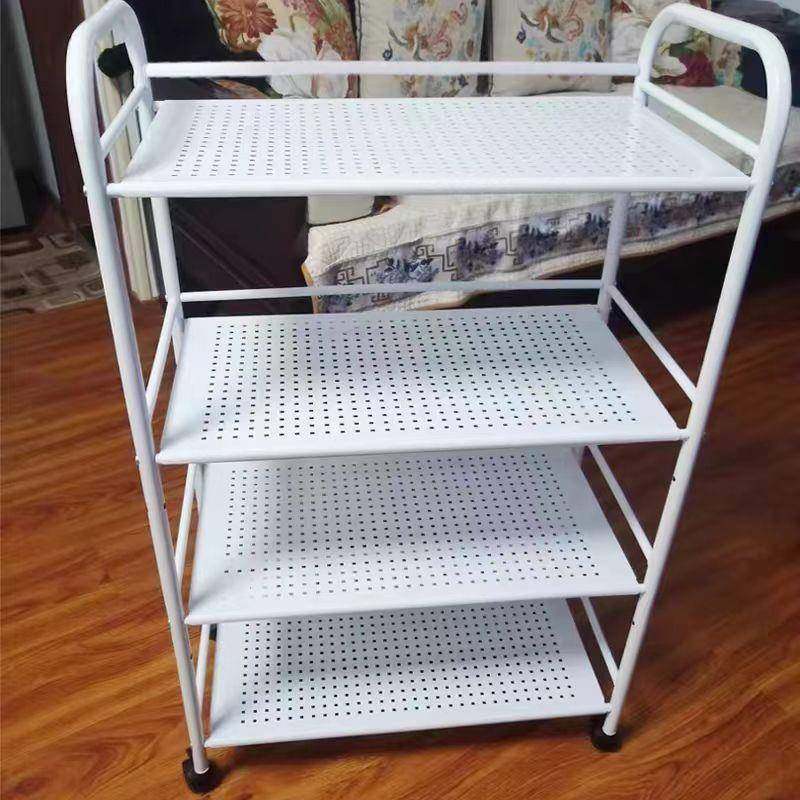 厨房可移动置物架落地多层轮子锅具收纳架微波炉架子烤箱架火锅店