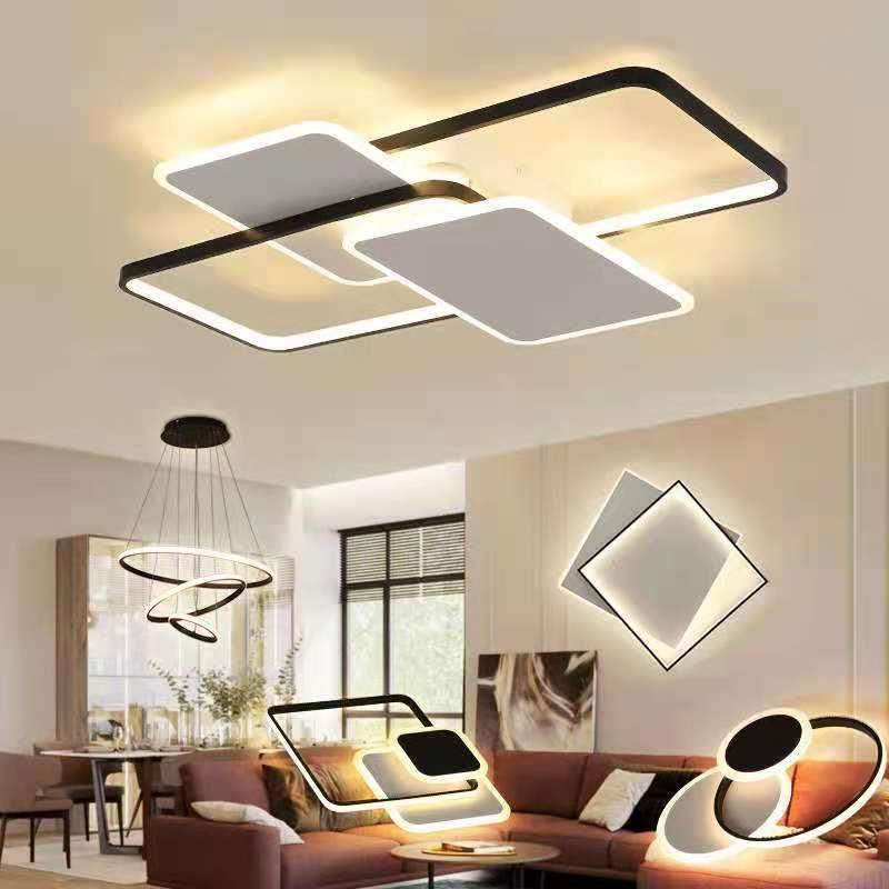 客厅卧室灯套餐创意组合长方形简约现代大气led吸顶灯三室两厅灯