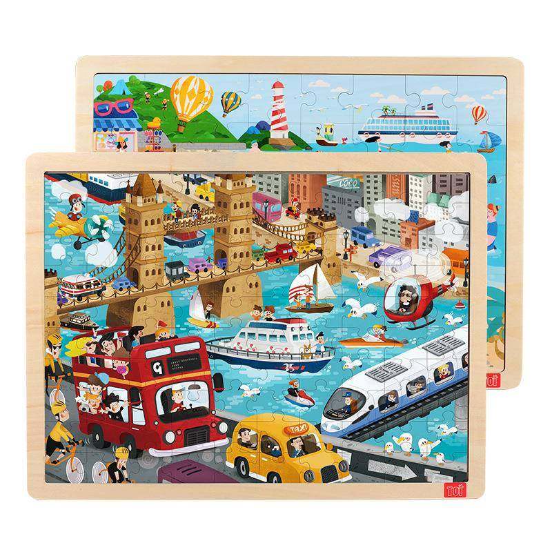 TOI木质拼图儿童早教女男孩100片系列故事拼图3岁+,纺织面料/辅料/配套,纺织机械配件,淘宝优惠券,粉丝福利购,淘宝优惠卷