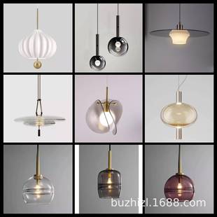 玻璃小吊灯新款 北欧简约设计师灯样板间展厅创意床头吧台多头吊灯