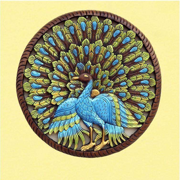 实木壁挂东南亚木雕泰国柚木手工雕刻彩色孔雀墙壁雕花板挂饰壁挂,机械设备,其他机械设备,淘宝优惠券,粉丝福利购,淘宝优惠卷