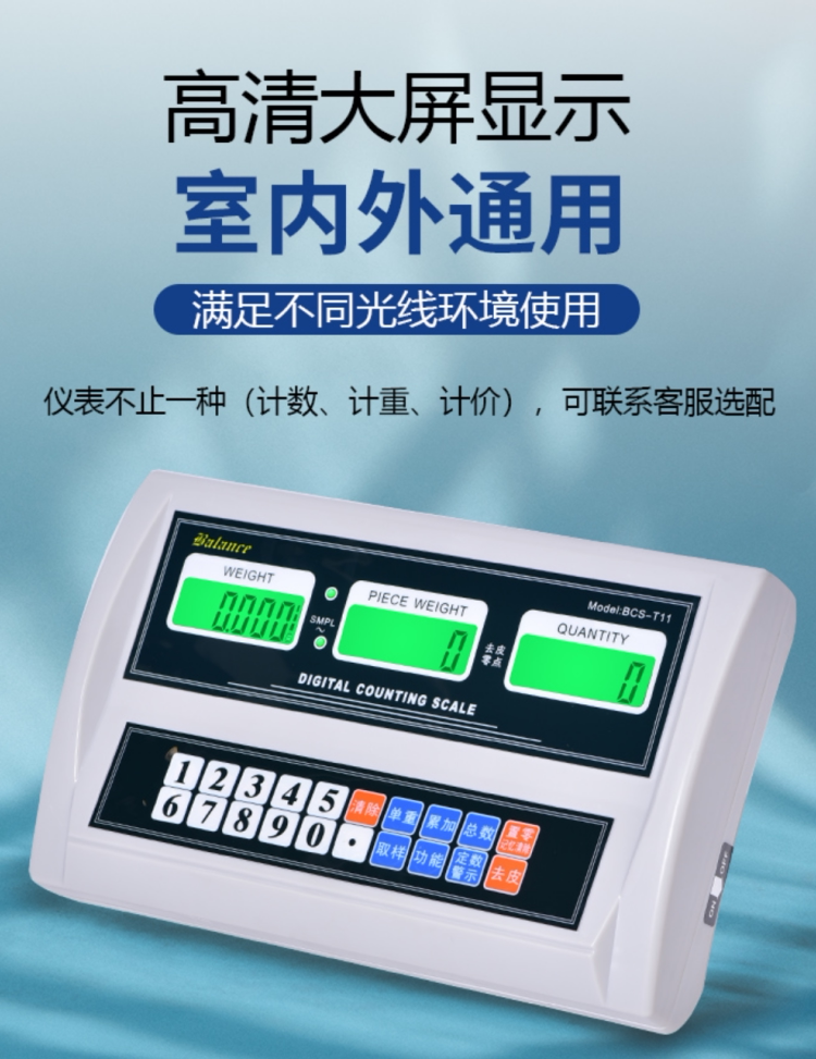 批发佰伦斯电子台秤仪表表头计价计重计数30kg~300吨0.1g