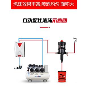洗车水汽气混合枪双管泡沫枪喷枪壶高压自助洗车汽车龙旋卷风