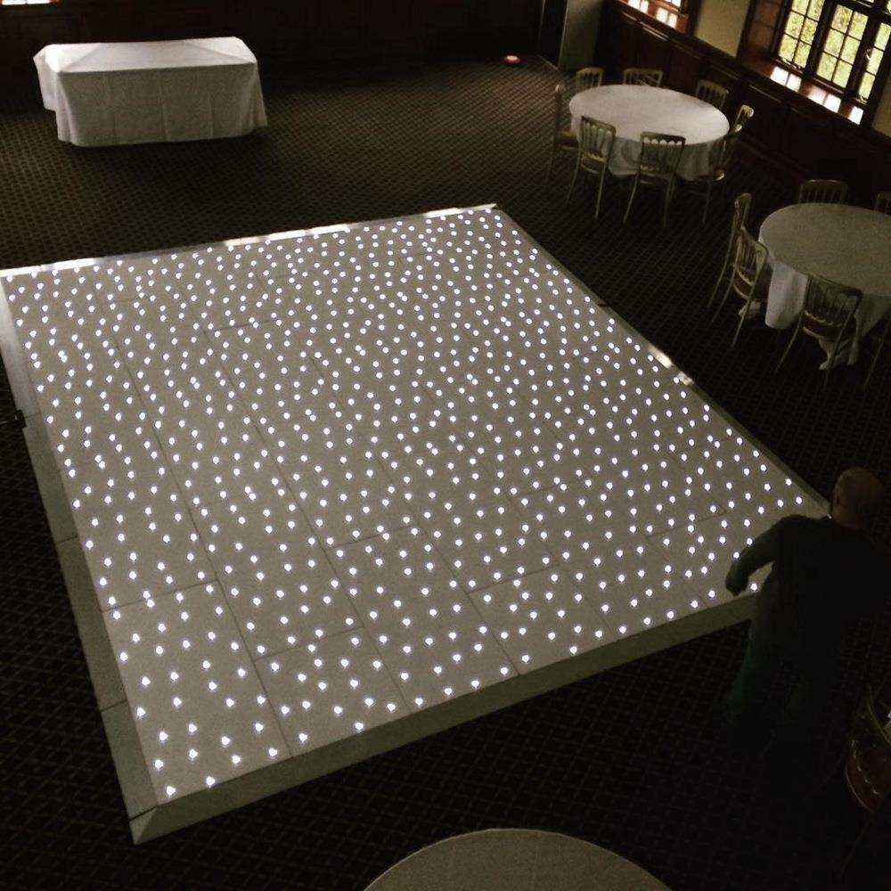 2x2ft白色舞池板WhiteLEDDanceFloor星空36灯地砖婚礼舞台