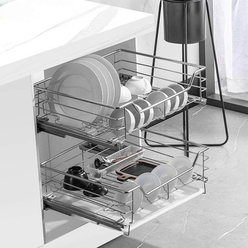 拉篮厨房橱柜不锈钢双层抽屉式碗架收纳缓冲调内置篮厨柜碗篮拉篮,节庆用品/礼品,新娘配件,淘宝优惠券,粉丝福利购,淘宝优惠卷
