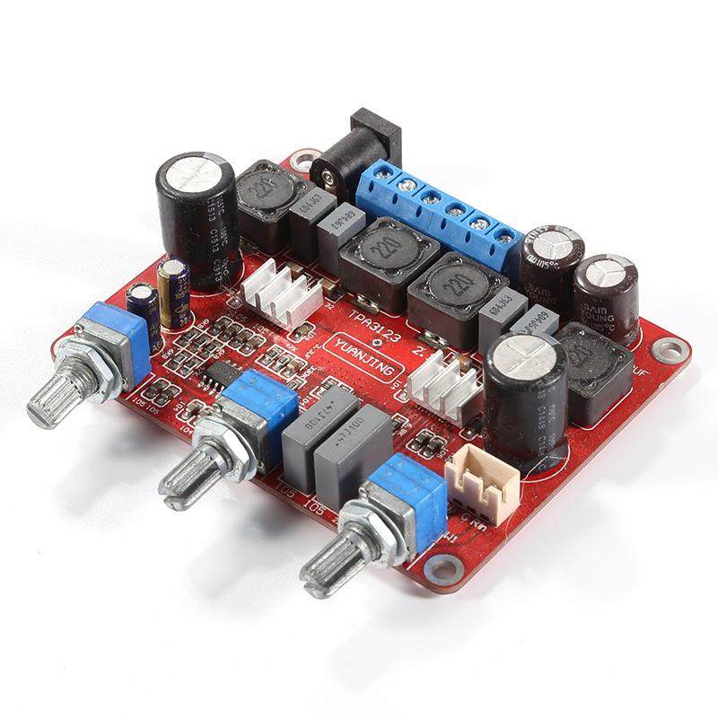 DC12-24vTPA31232.1三声道功放板2X25W+50W低音炮音频板