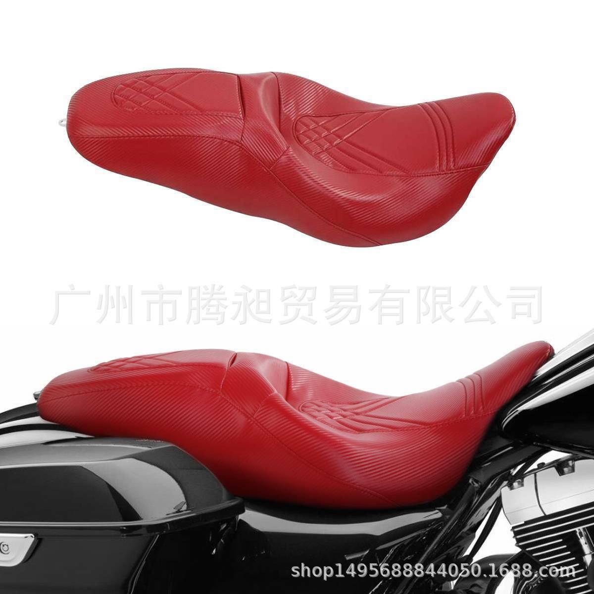 适用于哈雷街道滑翔路王旅行者2009-2020红色驾驶员副驾驶座椅