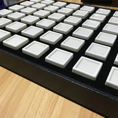 玻璃面宝石盒收纳托盘双层记忆棉垫彩宝折叠托盘带货盘裸石收货盘