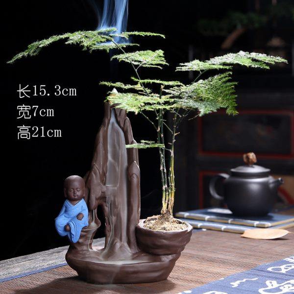 高山流水倒流香炉创意紫砂檀香薰炉茶道盆景观赏家用水培陶瓷摆件,家居饰品,香托/香盘/香座/香插,淘宝优惠券,粉丝福利购,淘宝优惠卷