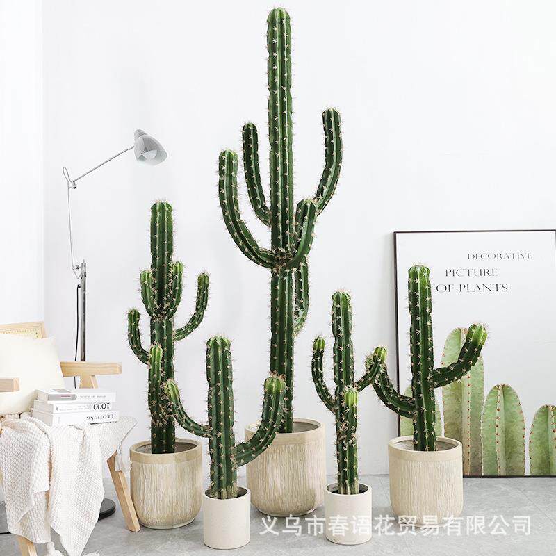 仿真仙人掌盆栽大型植物假北欧仙人柱室内场景橱窗装饰摆件量天尺