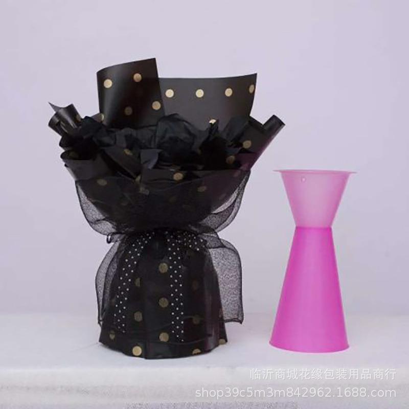 包花神器鲜花花束内胆箭筒插花神器99朵玫瑰花鲜花花托插花桶束筒