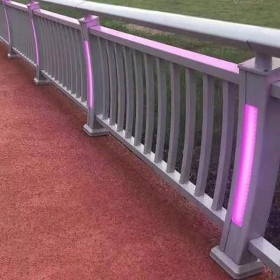 304不锈钢桥梁河道景观护栏灯光道路防护栏杆人行道防撞防护护栏