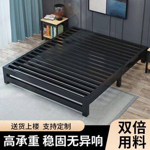 铁架床无床头加固加厚床双人床1.8x2米铁艺床架1米单人铁艺铁床厂