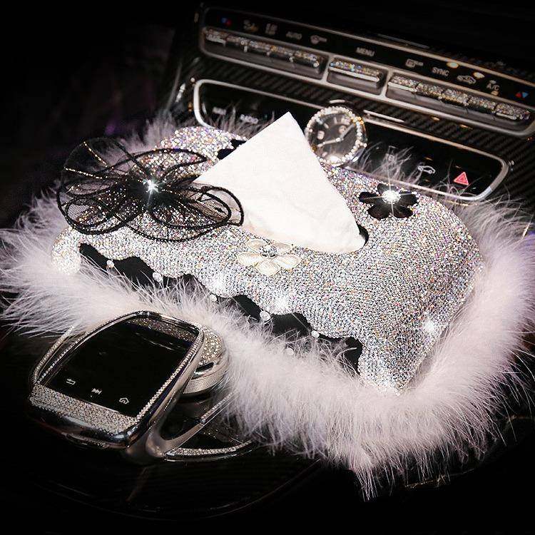 车载纸巾盒抽天鹅镶钻扶手箱座式汽车用品餐巾纸车用抽纸盒创意女,纺织面料/辅料/配套,纺织机械配件,淘宝优惠券,粉丝福利购,淘宝优惠卷