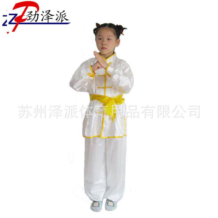 春夏款儿童太极服南韩丝儿童武术服练功服男女童儿童表演服可
