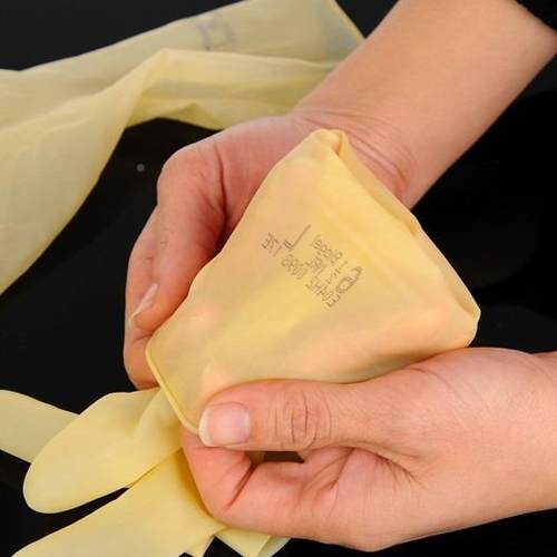 厂家A级12耐寸一次胶性牛手套加厚防护517无粉筋无尘磨乳橡胶手套