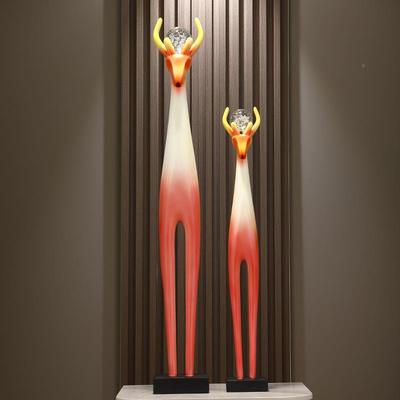 电入户玄关壁龛摆件鹿细长感抽小众客厅视柜竖软装饰FBG象艺术品