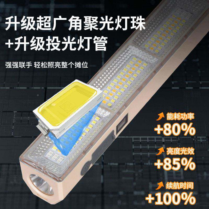充电露营灯户外摆摊夜急市灯明停电应条514可移动维修便携LED照长