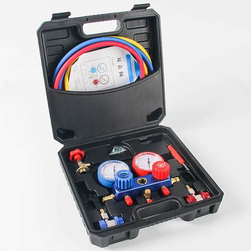 汽车空调环氟工具套装R134液A加加56双表阀雪种保冷媒压力套装