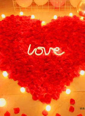 情人求表白玫瑰假节花瓣结婚布婚婚房创意装饰七夕浪漫F976SH78酒