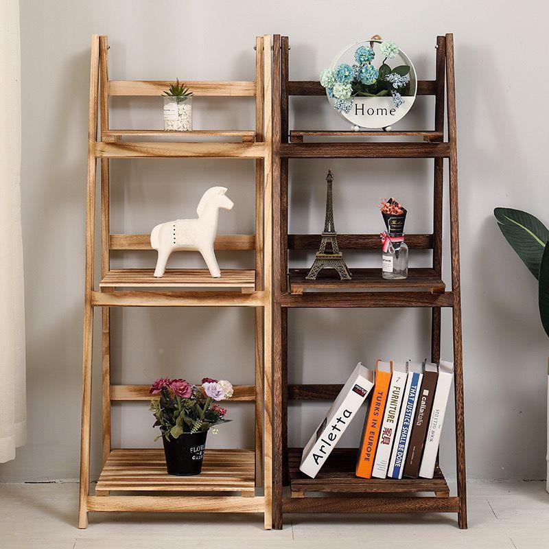 咨询客服客木折花叠多层多肉架书报架复古实架植物架收纳架阳台厅