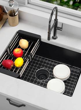 家直厨销家用房一体成型石英石花岗岩厂水槽单槽碗洗菜53840洗池