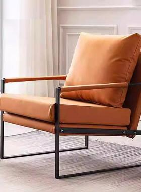 欧单76815人发懒人沙发意式北椅轻奢铁艺休闲椅简约沙小户型客厅