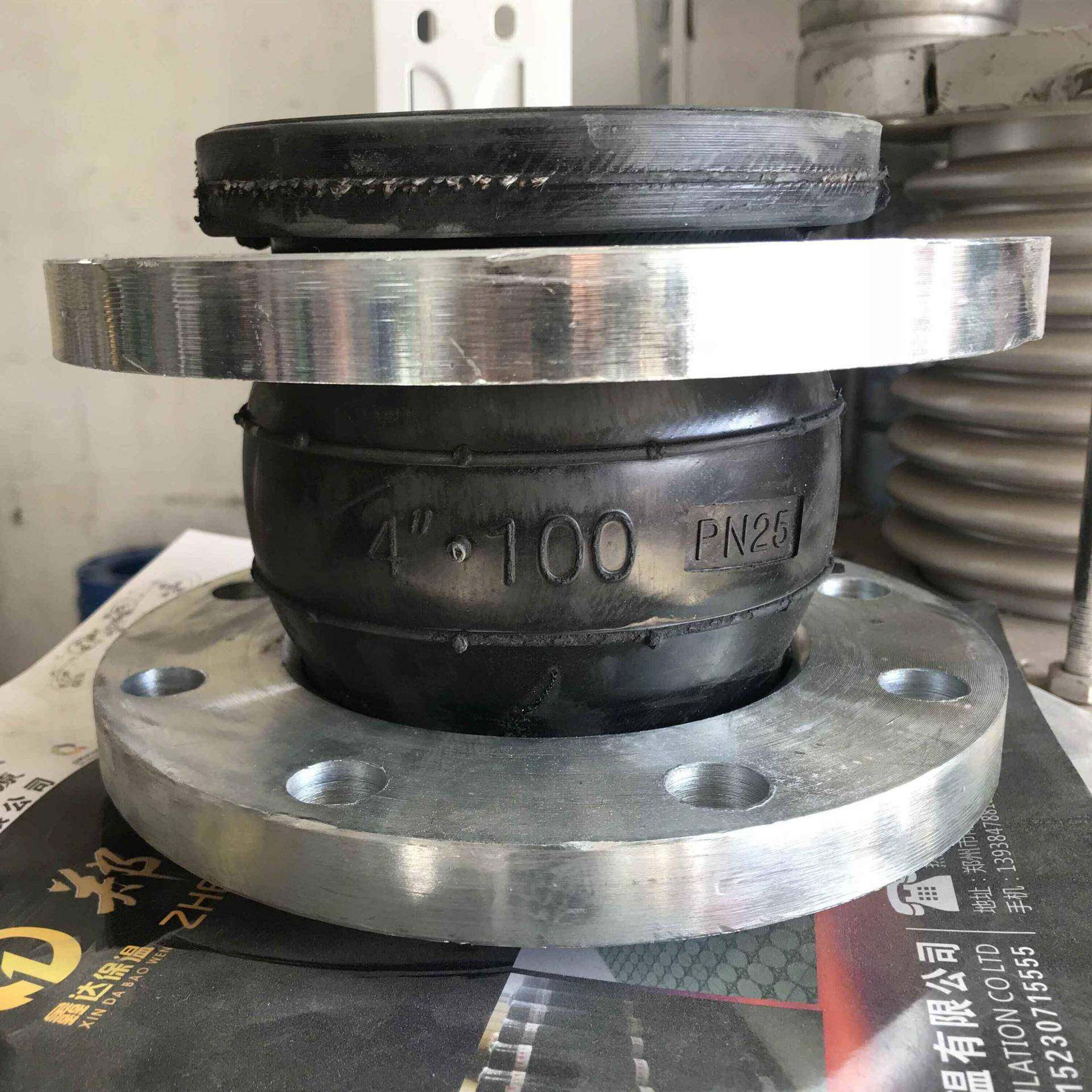 橡胶接可曲挠橡胶接头LLL软法兰式橡胶软连接不锈钢法挠兰性接头