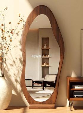 全身镜落式新式试异形镜42051中子不规则穿衣镜女生卧地室家用衣