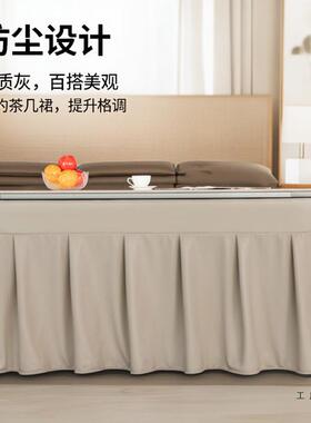 高颜值魔术贴炉罩露桌面烤火罩皮合革加63232绒茶桌几电取暖电烤