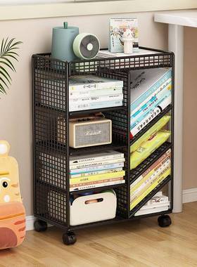 桌下书架落可物架移动小推42313车简易学生教室书桌地旁书本收纳