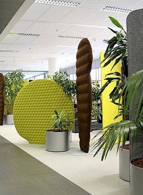 设计师款仙人掌屏风隔断售校楼处儿童区意PXP创学架空层动装饰屏