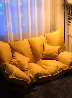 人沙发榻榻米折叠日卧式小户型网红室双人简PDD10266易懒地沙上小